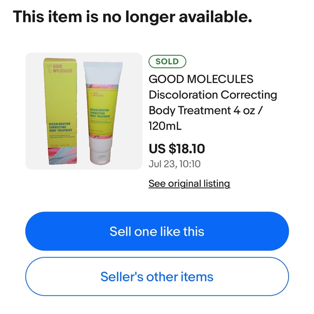 Discoloration Correcting Body Treatment - 120mL